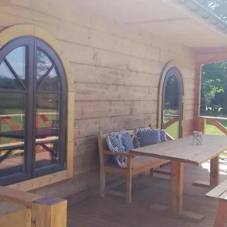 Woodorf-drewnem: Riverside Log With Outdoor Activities Holiday home Ustka