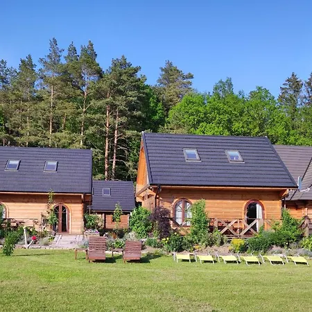 Holiday home Woodorf-drewnem: Riverside Log With Outdoor Activities